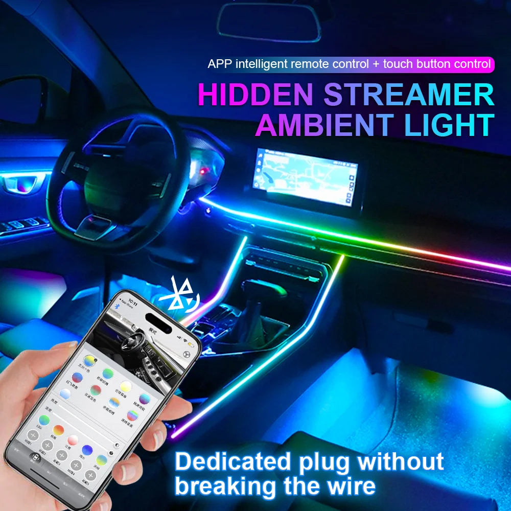 Tidesmit RGB Symphony Car Ambient Lighting Kit - Customizable LED Strips Tidesmit