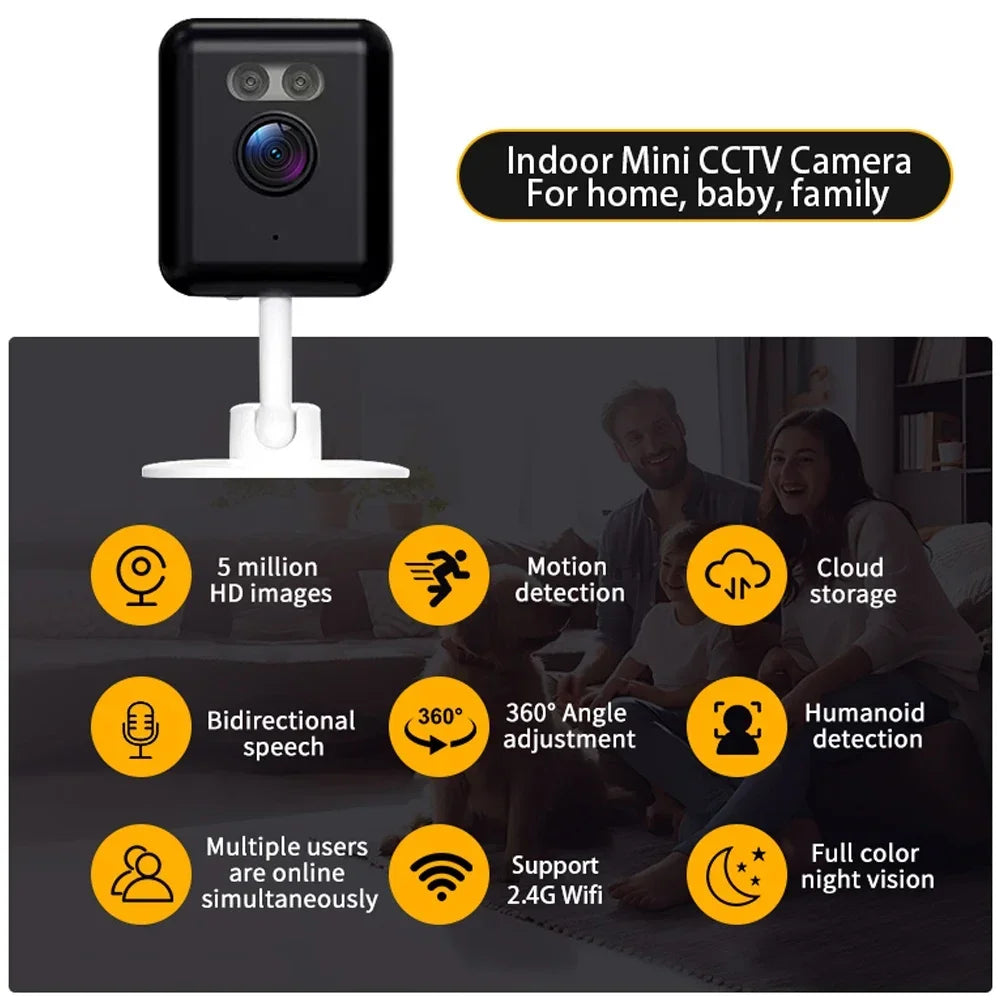 5MP Indoor Mini video Surveillance Camera Wifi Wireless Security CCTV Camera Motion Detection Smart Life Baby Monitor Tuya Smart