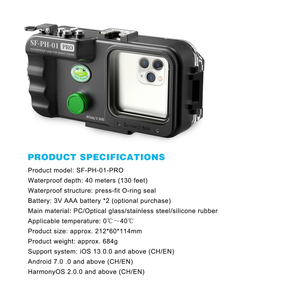 Universal Waterproof Phone Case - 40M Professional Diving Housing Tidesmit