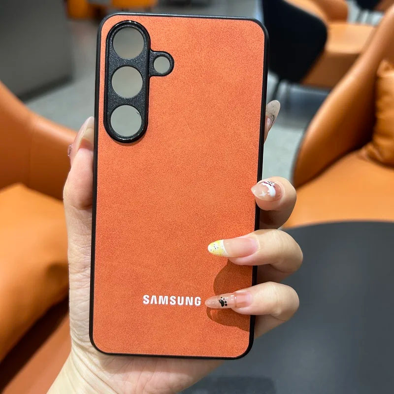 Sheepskin Leather Case for Samsung - Soft Lambskin Slim Fit Protection Tidesmit
