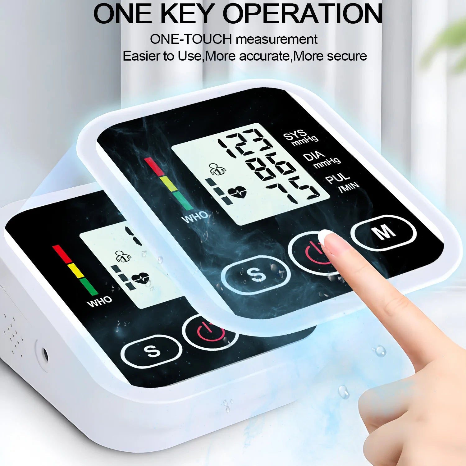 Portable Tonometer Digital Tensiometer Heart Rate Monitor Recharge Arm Blood Pressure Monitor BP Automatic Professional