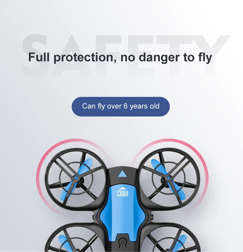 4K Camera Drone for Kids - Gesture Control Foldable Quadcopter Blue Tidesmit