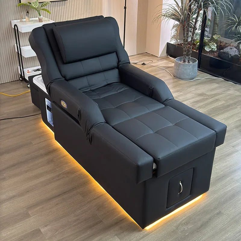 Massage Shampoo Bed with Back Lift - Professional Salon Spa Station Massage Chairs Tidesmit