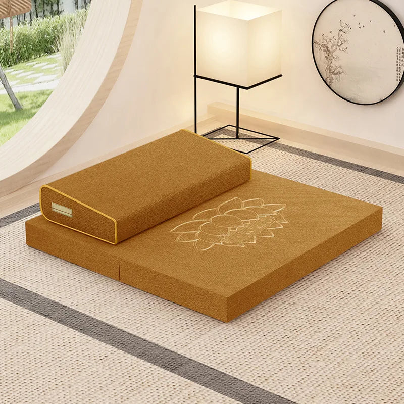 Seat Cushion Meditation Mat Futon Kneeling Meditation Home Thickened Folding Fabric Coconut Palm Zen Mat