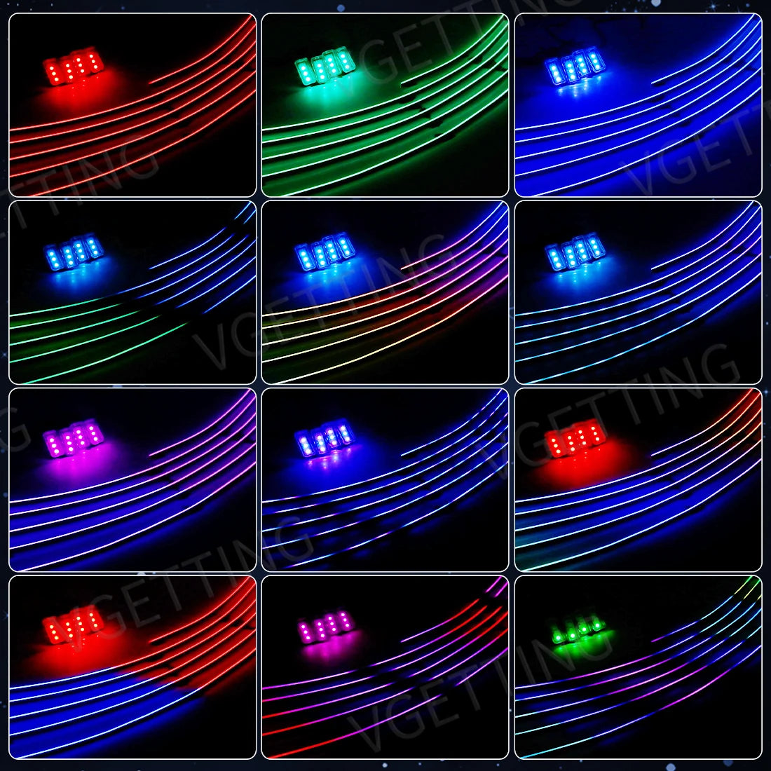 Tesla Interior LED Ambient Lights 10-in-1 RGB Kit - App Controlled Tidesmit