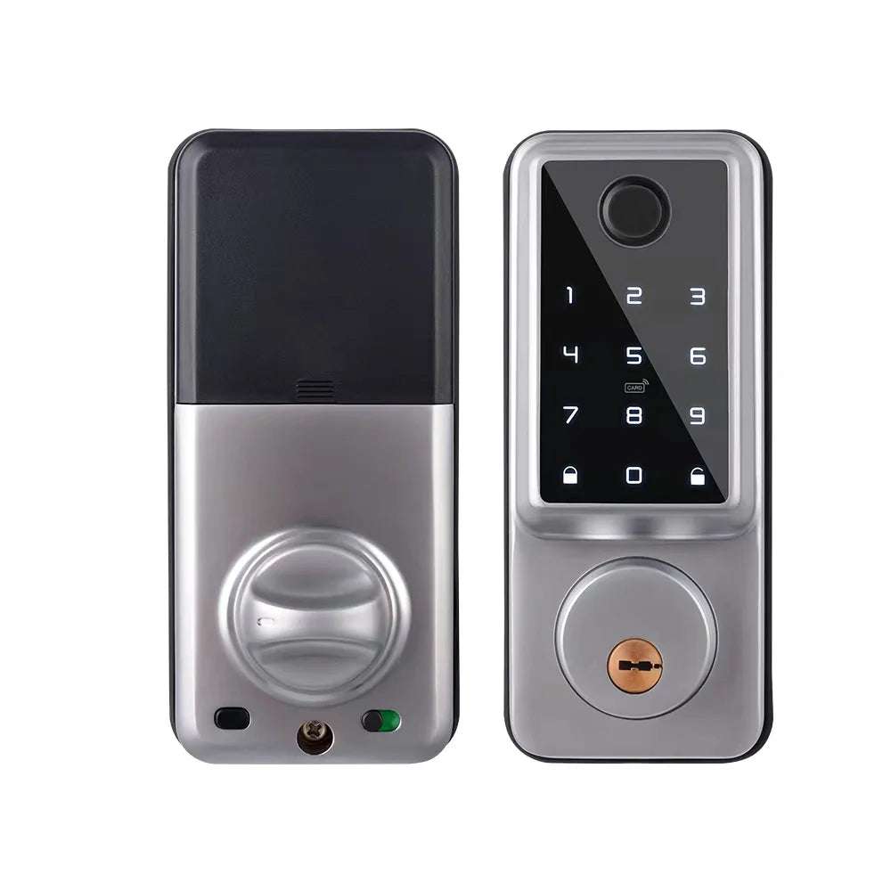 Waterproof Smart Deadbolt Locks for Home Alexa Wifi Bluetooth TTlock App Biometric Fingerprint Digital Keypad Entry Door Lock