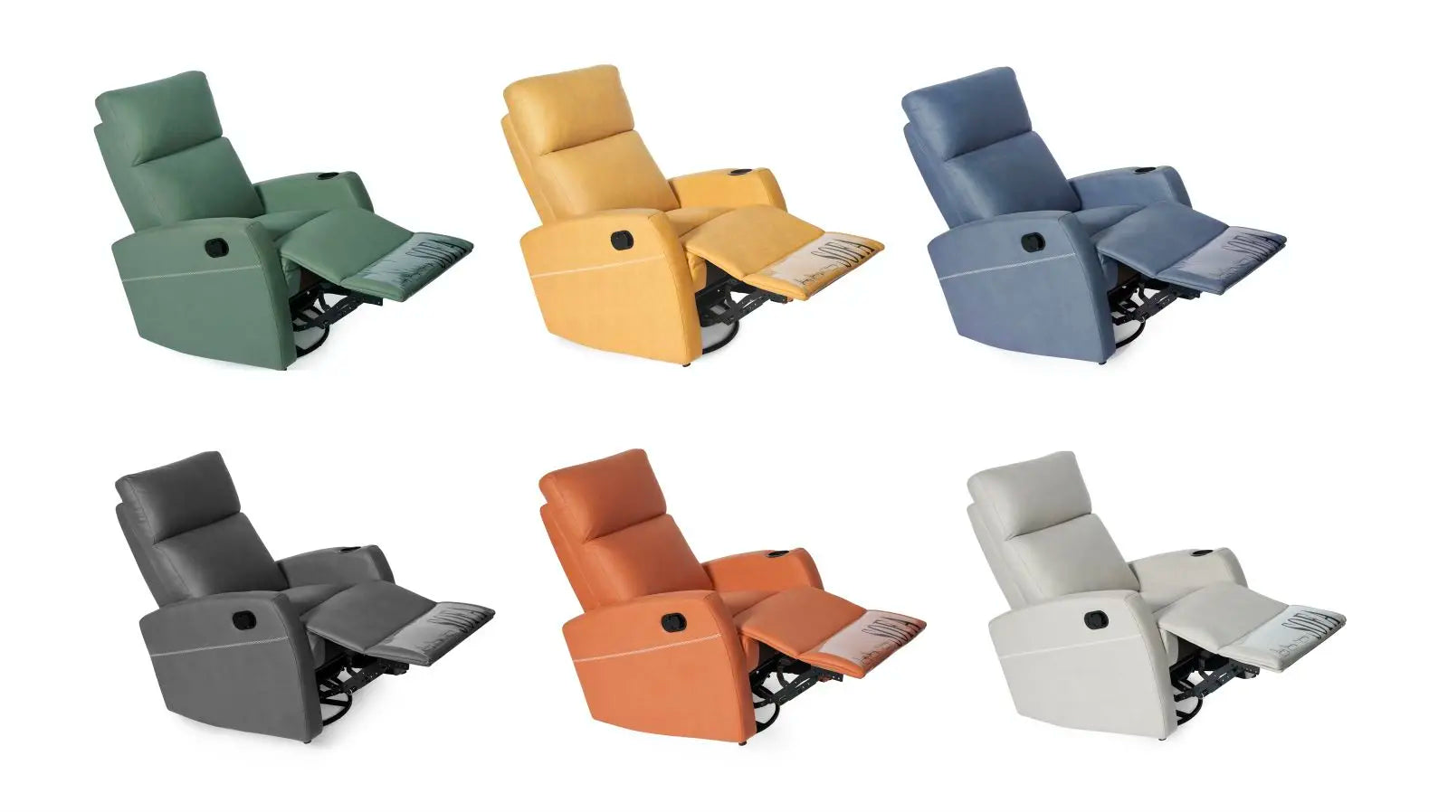 Massage Recliner Power Lift Sofa - Grey or Yellow Faux Leather Massage Chairs Tidesmit