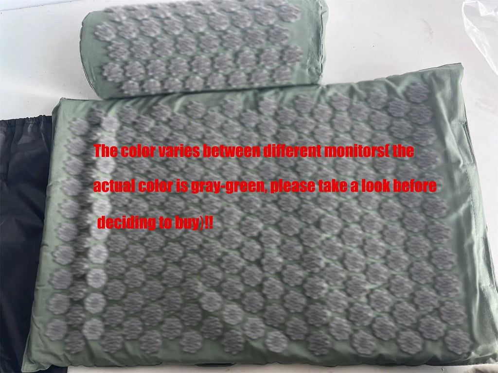 Acupressure Mat Set with Pillow - 3PCS Portable Muscle Relief System Body Shaping Massage Equipment Tidesmit
