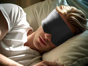 Silk Sleep Mask, Large Eye Cover for Sleeping, Comfortable and Pressure-Free Sleeping Masks for Women Men, Completely Blackout