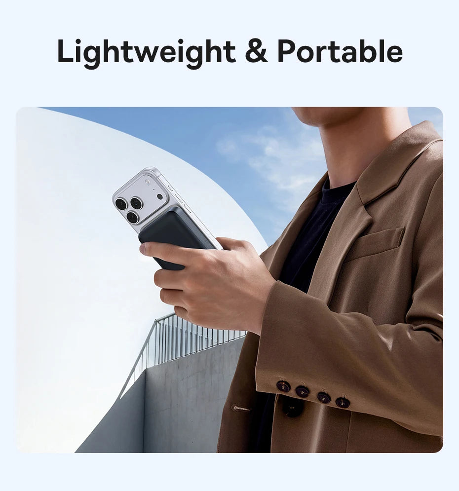 Magnetic 10000mAh Fast Charging Power Bank - PD 30W Travel Battery Tidesmit