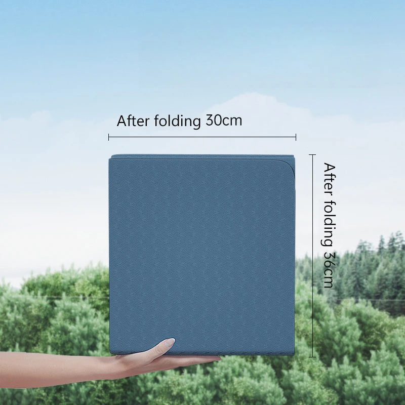 【Nice】1PC Foldable Yoga Mat Eco Friendly Tpe Folding Travel Fitness Exercise Double Sided Non-Slip For Pilates & Floor Workouts
