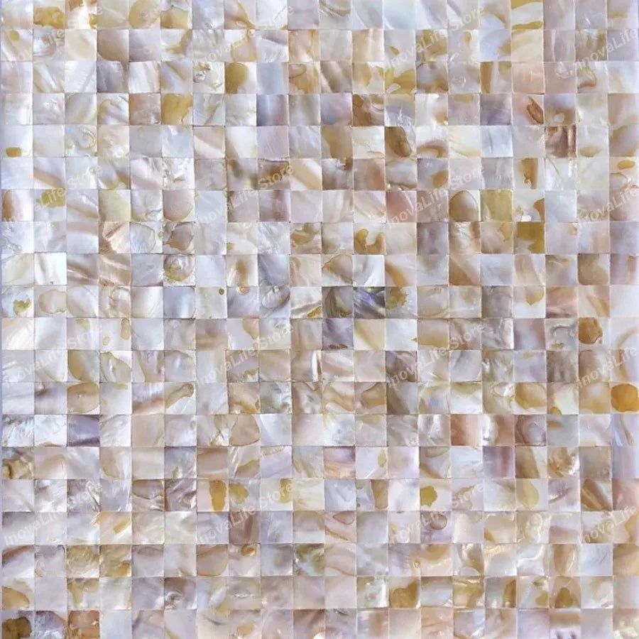 30x30CM Natural Shell Mosaic Tiles Sheet Mother of Pearl Wallpaper Tile Sticker Kitchen Backsplash Bathroom Shower Decorative