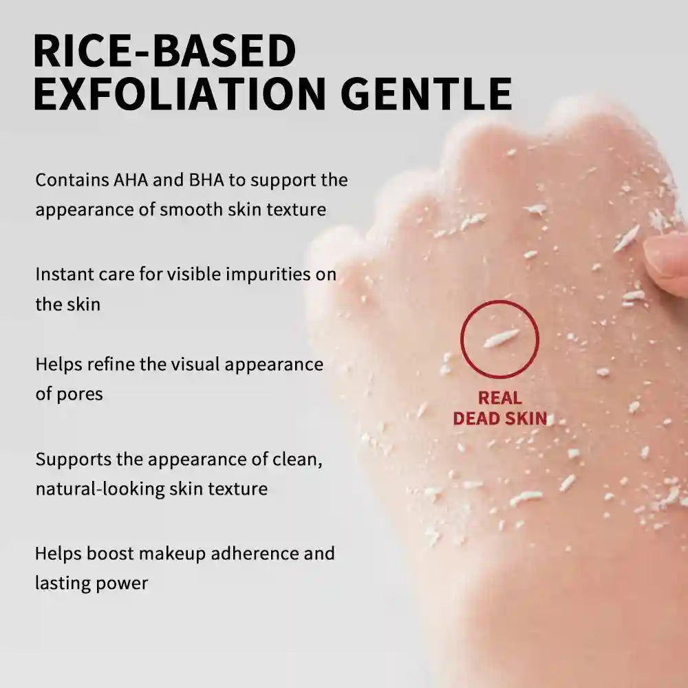 Rice Exfoliating Face Scrub for Clear Skin | Blackhead Remover | Tidesmit Scrubs Treatments Tidesmit
