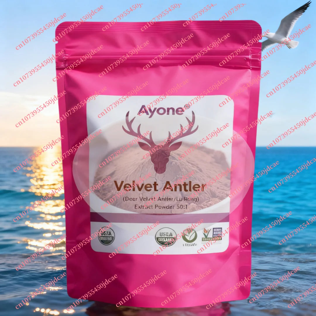 Customized Antler Velvet Extract Powder,Lu Rong, Aluminum Foil Bag Packing Pilose Antler P.E. Powder for Global Distributors