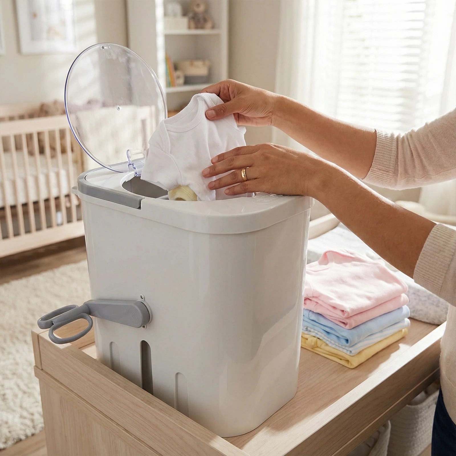 Tidesmit portable manual hand clothes washer with drain hose for RV camping, dormitory, and apartment laundry usage.