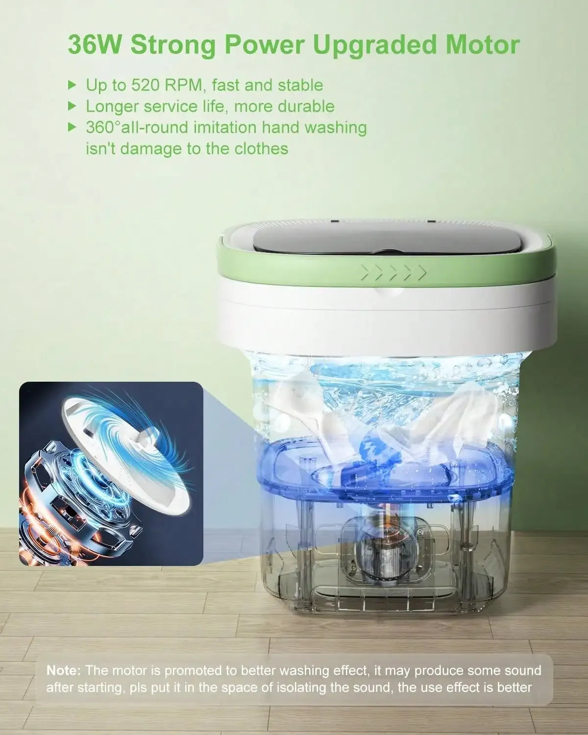 Tidesmit Portable Folding Washing Machine 110V US Plug