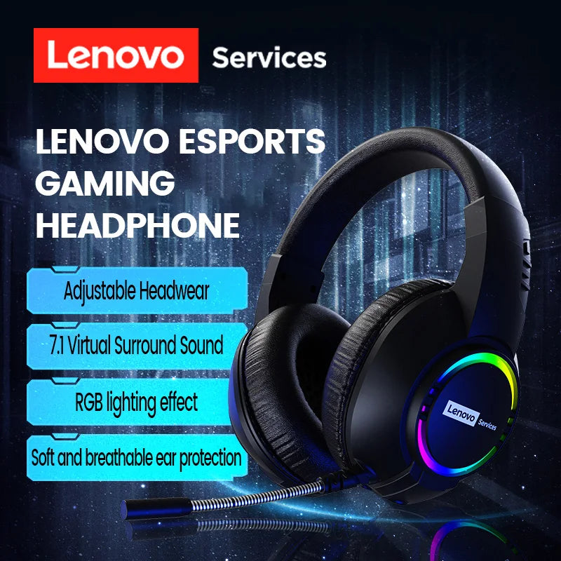 Wired Gaming Headset with 7.1 Surround Sound and RGB Lighting - E08 USB Tidesmit