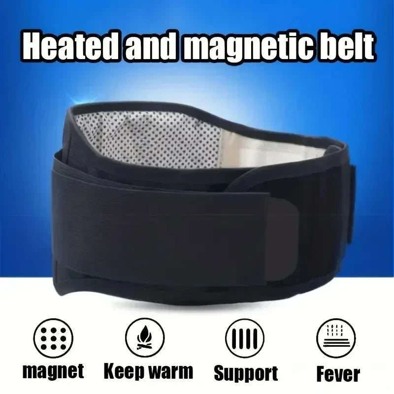 Back Massage Belt with 20 Magnets - Adjustable Waist Support (Black) Back Massage Instrument Tidesmit