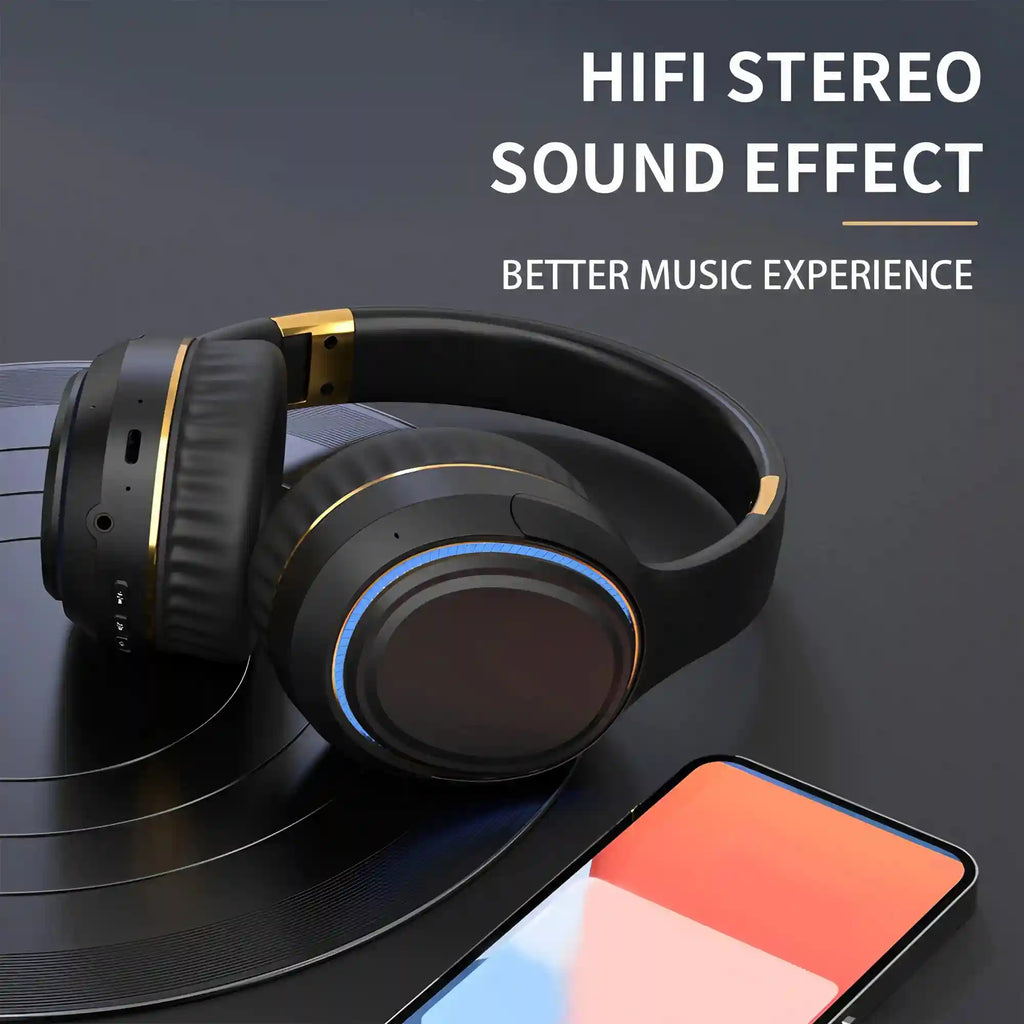 Wireless Foldable Over-Ear Headphones with Active Noise Cancellation Tidesmit