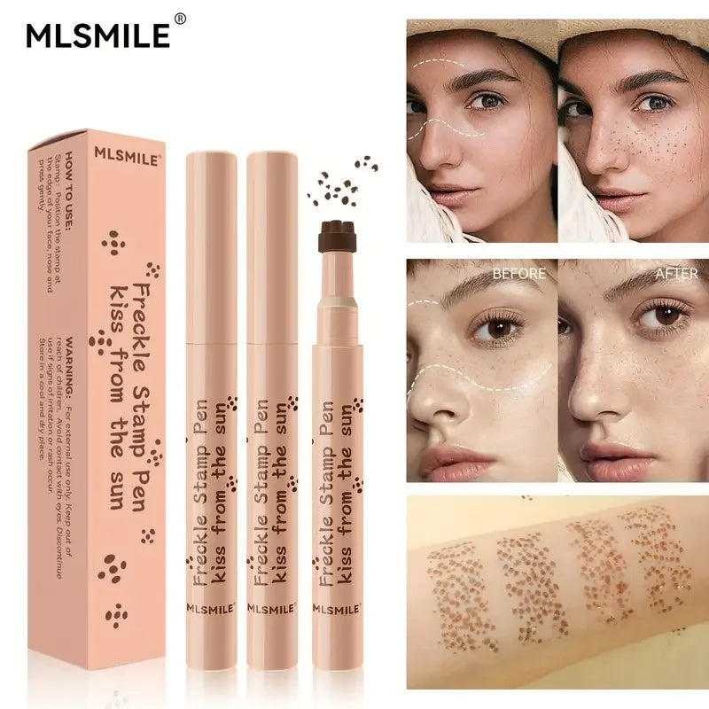 Tidesmit waterproof fake freckles pen for natural dotted face makeup texture close-up