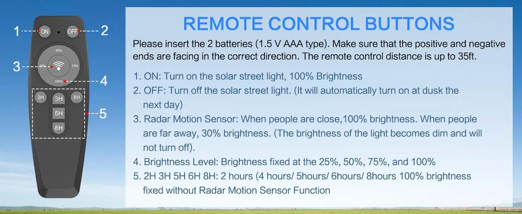 2 Pack Solar Street Light Outdoor, 4000W LED Solar Powered Flood Light with Remote Control, Motion Sensor Dusk to Dawn Security Lighting, IP66 Waterproof for Yard Driveway Garden Deck Garage