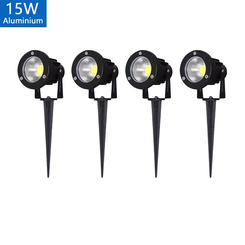 LED Waterproof Outdoor Garden Lawn Lights Spike Bulb 5W/10W/15W Tuinverlichting 220V 110V 12V - Adjustable Solar Powered Garden