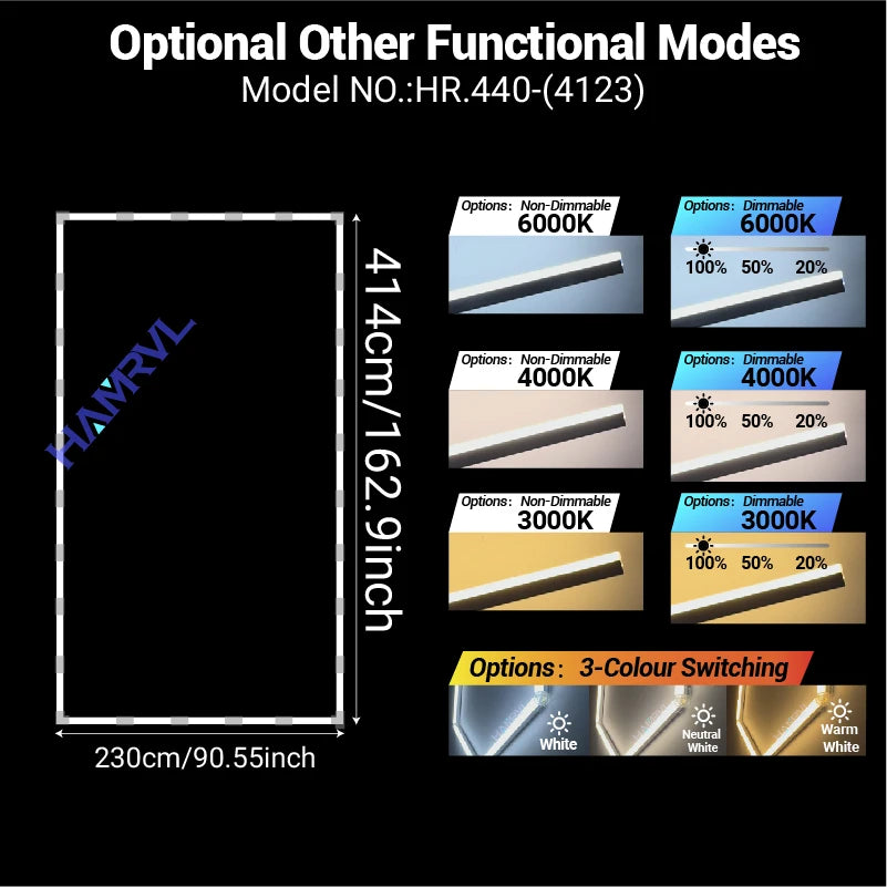 LED Rectangle Lighting 4S car showroom Barber Workshop Office Desk Ceiling Lamp Color change Dimmable Garage Hexagon Lights Gym