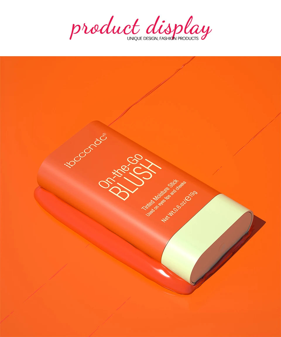 Tidesmit multi-functional blush stick shade swatch showing waterproof cream texture and high color rendering