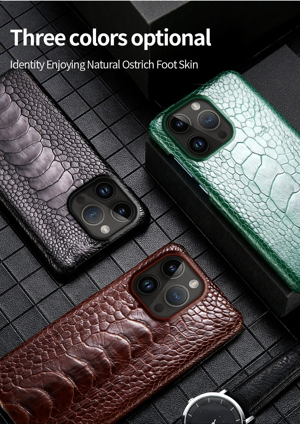 iPhone 16 Pro Max Genuine Leather Case | Slim Shock-Absorbing Cover Tidesmit