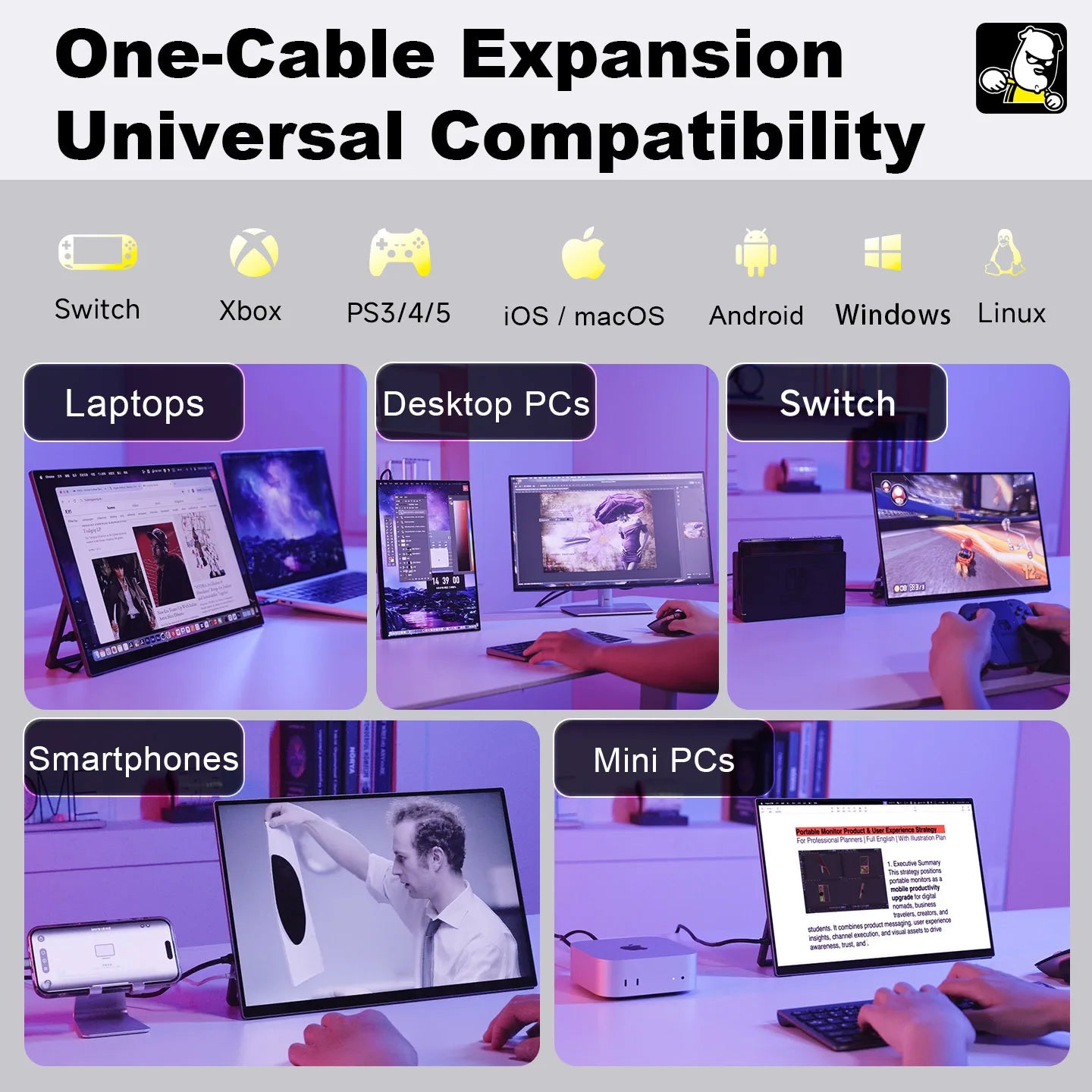 16-inch 2.5K Touchscreen Full Aluminum CNC Full Lamination 144Hz High-Definition High-Brightness One-Cable Portable Monitor
