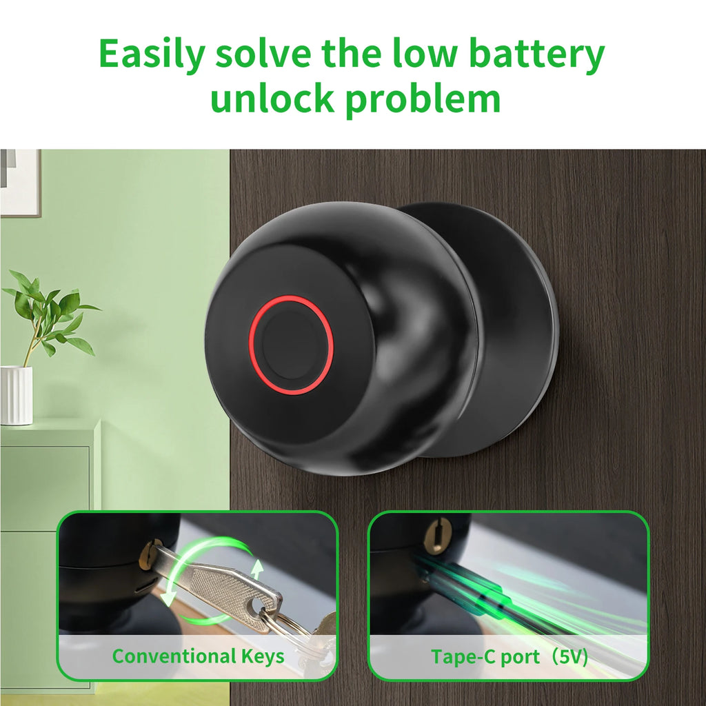 Tuya Smart Lock Fingerprint Key Unlock App Remote Control Intelligent Door Lock Keyless Security Door for Apartment