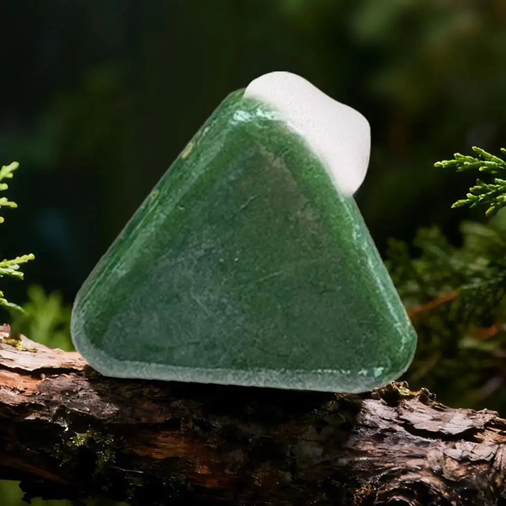 1-10PCS Triangle Shampoo Bar, Usman Grass Shampoo Bar,Nature Seven Green Soap Shampoo, Calming & Strengthens Hair for Women Men