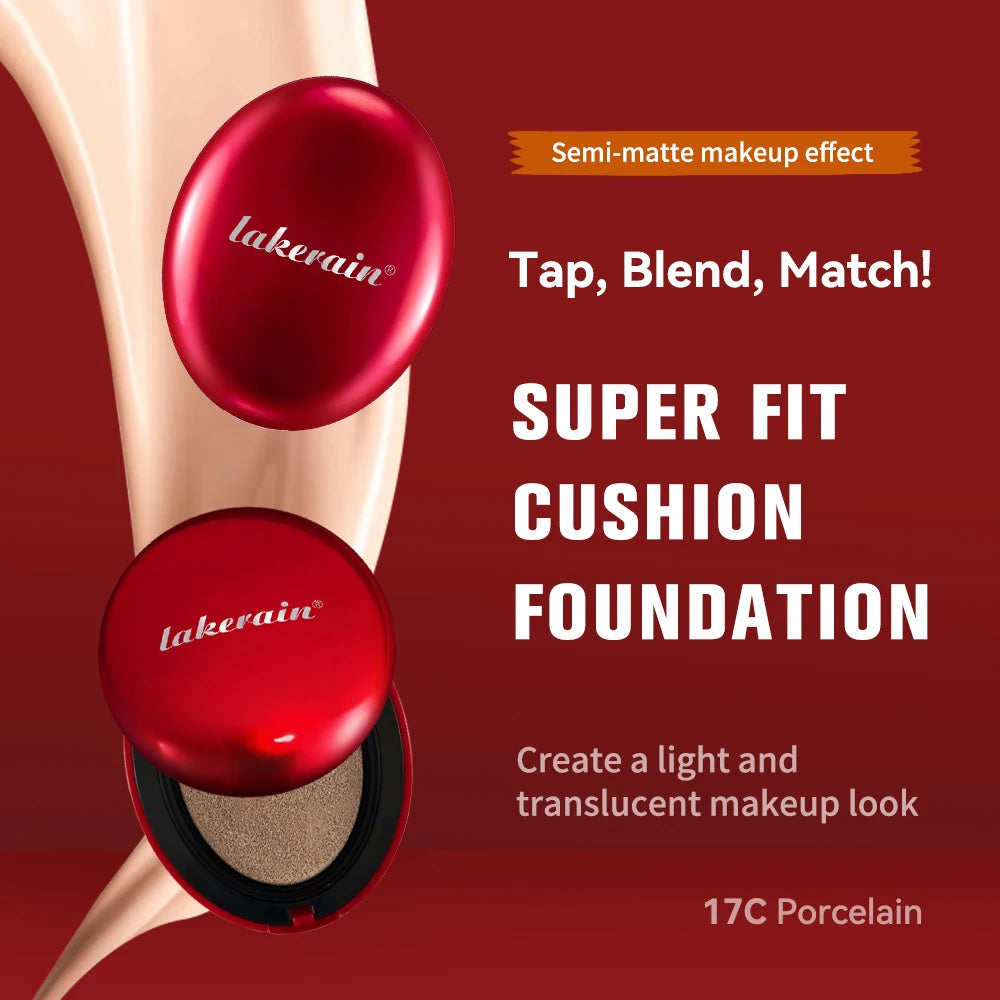 Tidesmit long-lasting semi-matte cushion foundation with SPF providing 72-hour coverage and smooth texture close-up