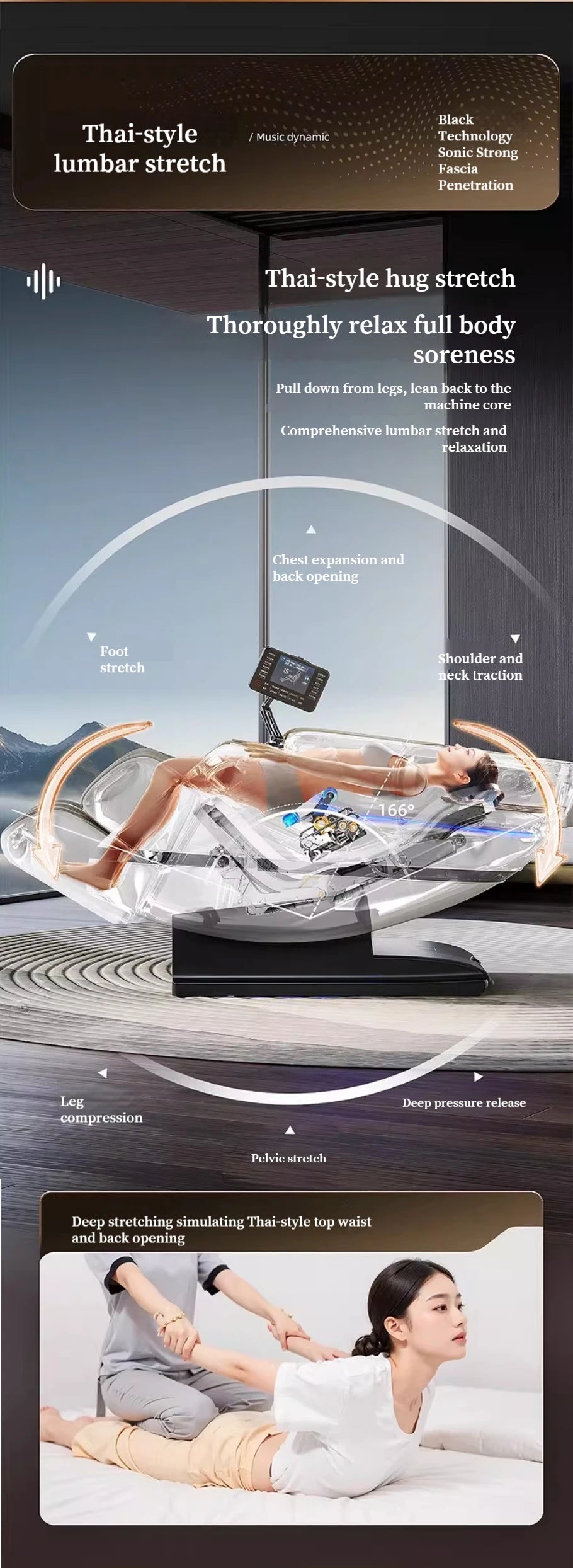 Zero Gravity SL Track Massage Chair with Heat Therapy - Tidesmit Body Shaping Massage Equipment Tidesmit