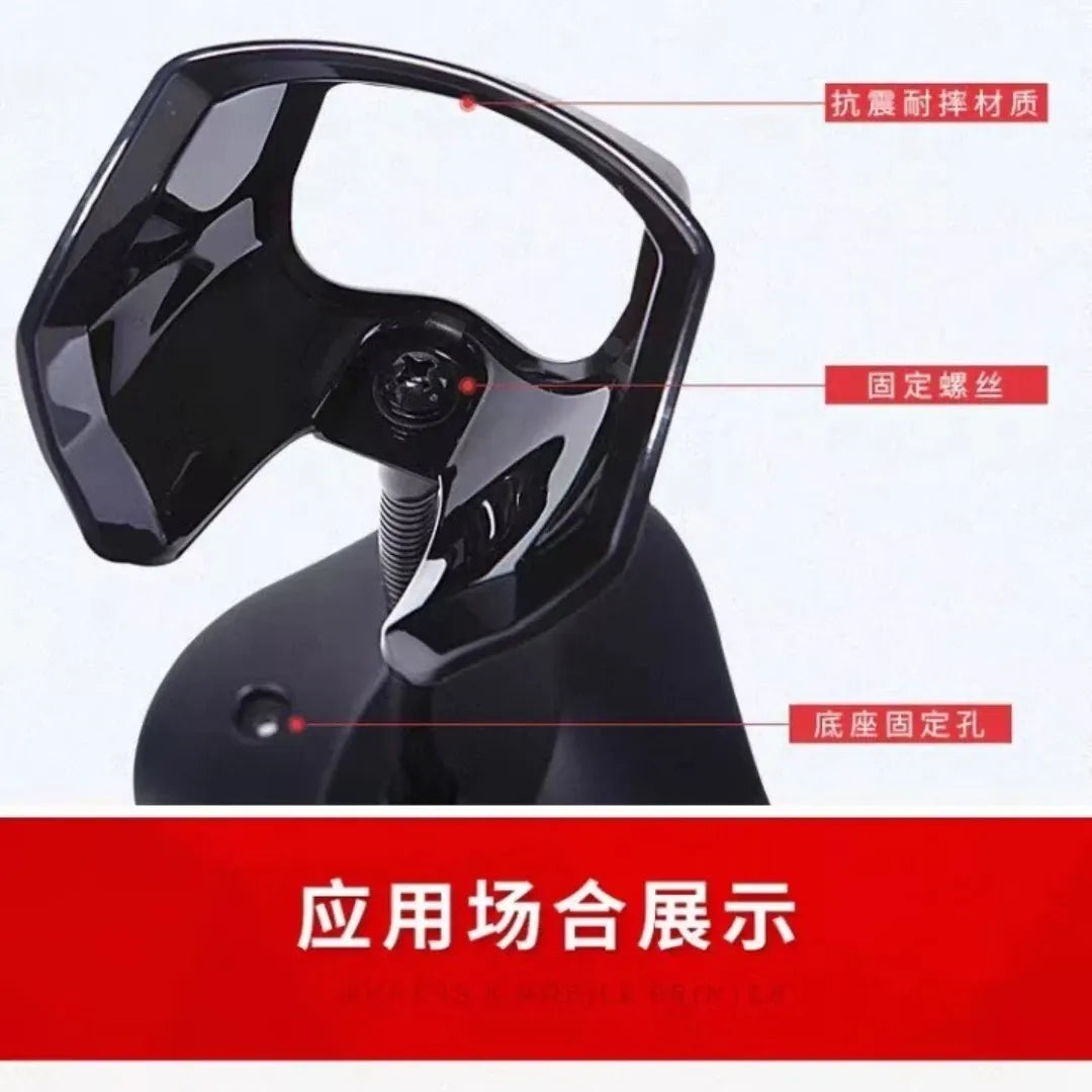 Barcode scanner stand base with black cradle and adjustable cable