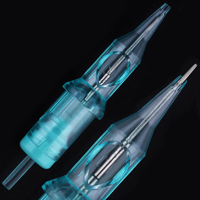 Premium green translucent Viper PMU tattoo cartridge needles for precise lip makeup and SMP application.