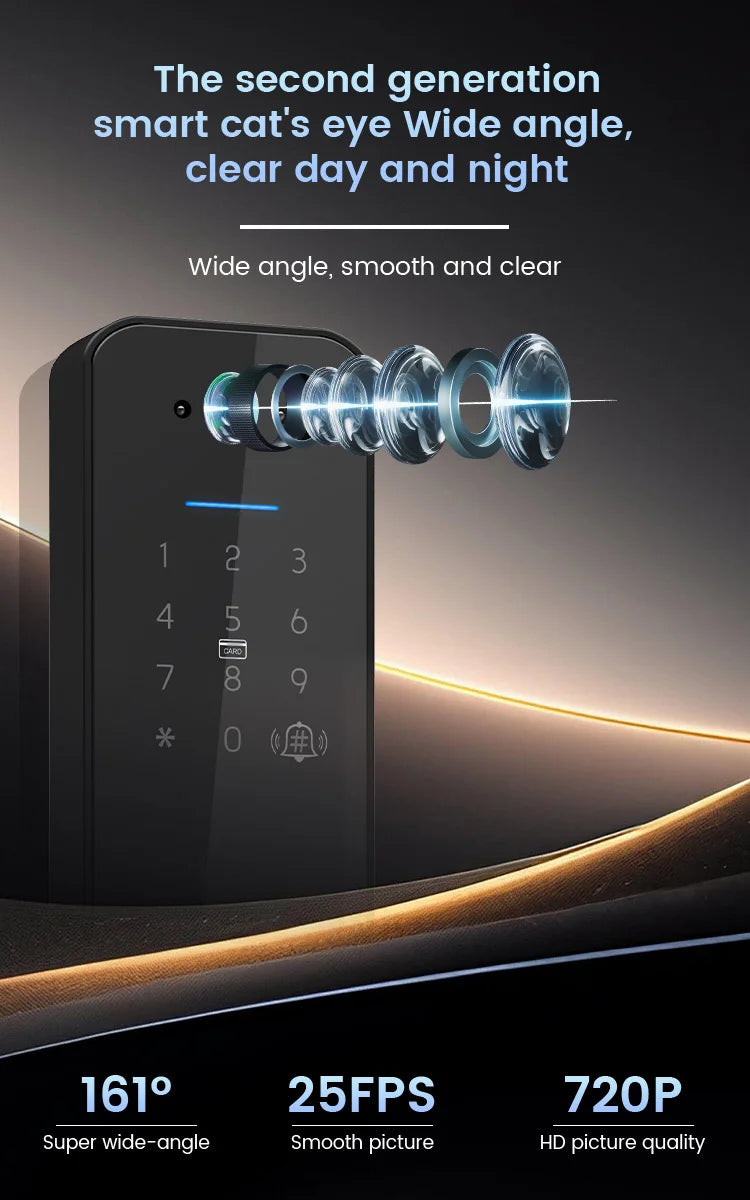 Security Residential Electronic Lock Serure De Porte Cerradura Inteligente Para Puerta Digital Tuya Smart Door Lock With Camera