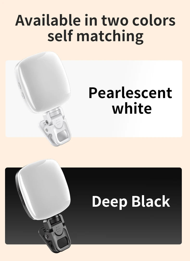 Portable LED Selfie Light - Rechargeable Video Lighting for Content Creation Tidesmit
