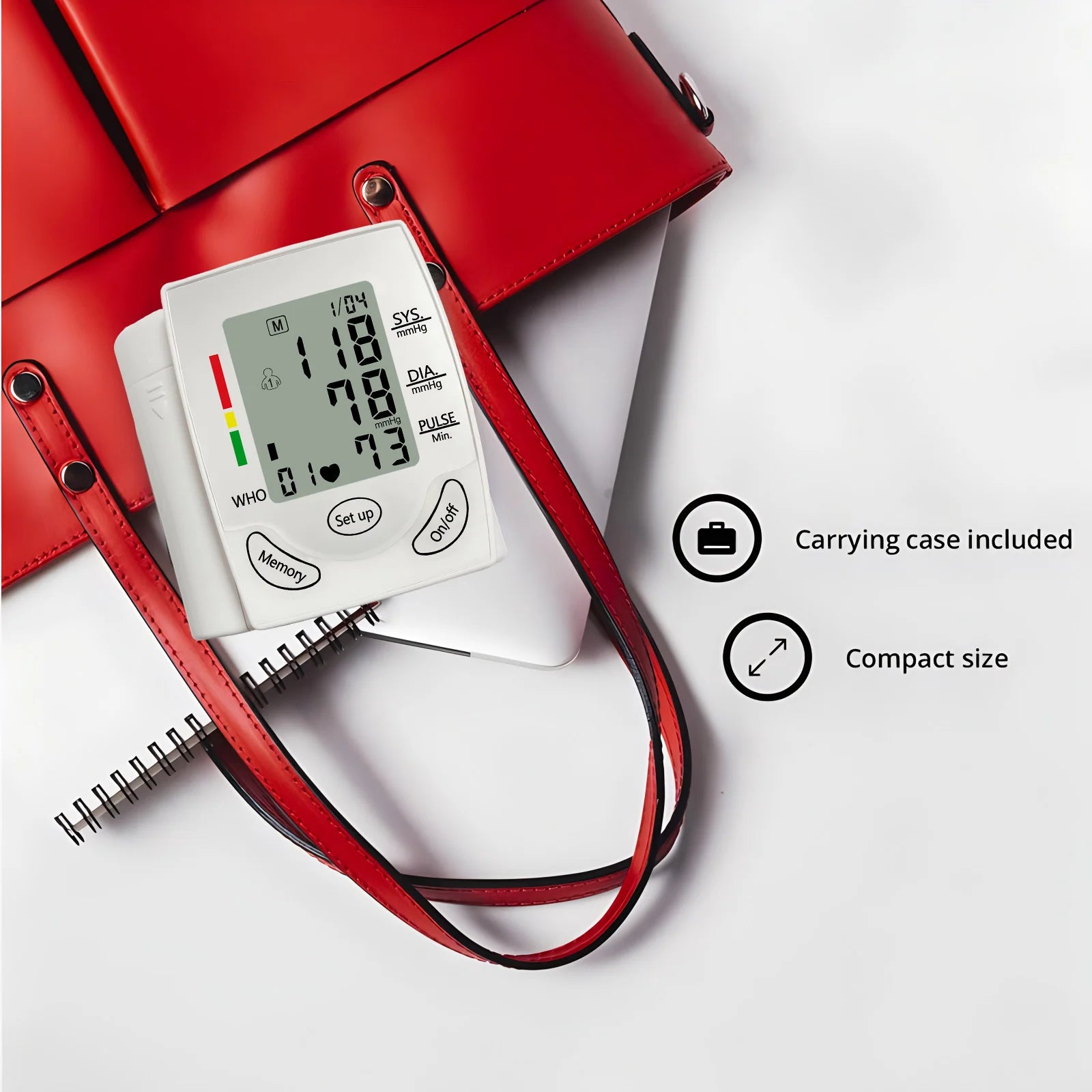 Wrist Blood Pressure Monitor PulseHeart Beat Rate Meter Device Medical Equipment Tonometer BP Mini Sphygmomanometer