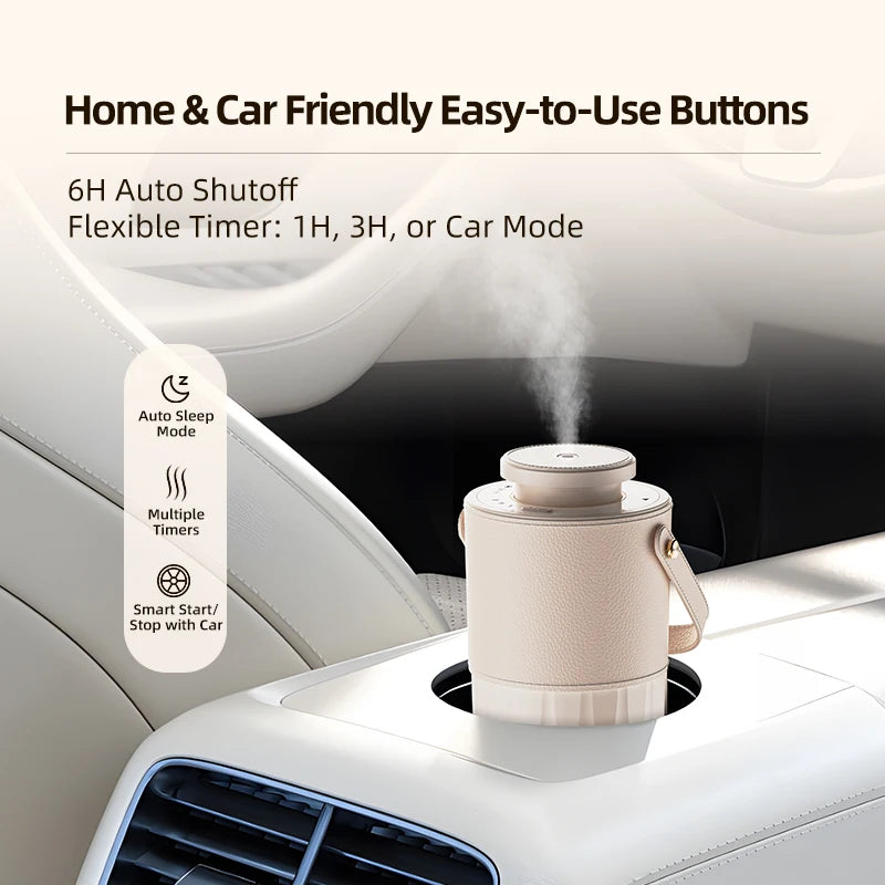 Waterless Essential Oil Aroma Diffuser Air Humidifier Small USB Rechargeable Fragrance Diffuser Machine Portable Car Home