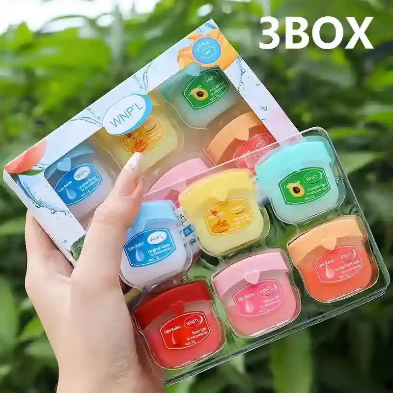 Fruit Lip Balm Set: Moisturizing Lip Treatment for Dry, Cracked Skin Lip Care C-3box 2 Tidesmit