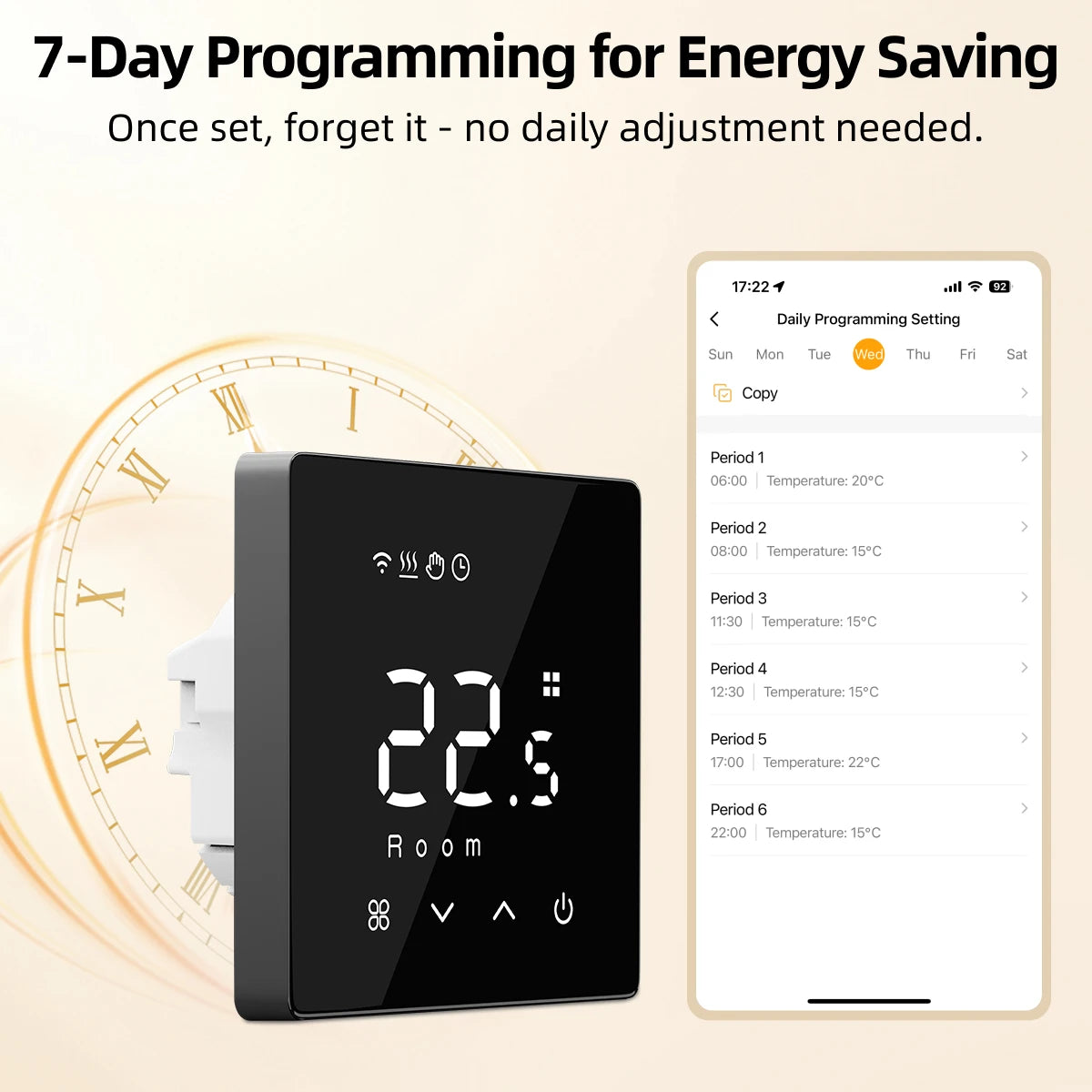 Tuya thermostat wifi smart gas boiler/water electric floor heating controller  temperature remote controller with google alexa