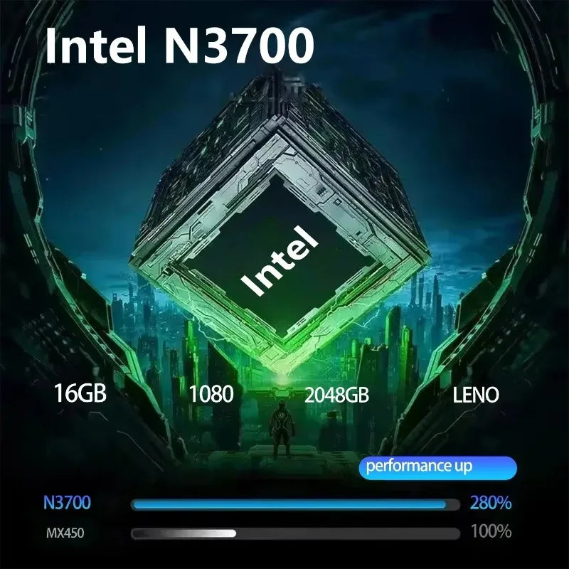 New Laptop Ultra Thin 14.1 Inch New Intel N3700 Win11 DDR4 2TB SSD 16GB/32GB RAM FHD Portable Business Office Notebook PC