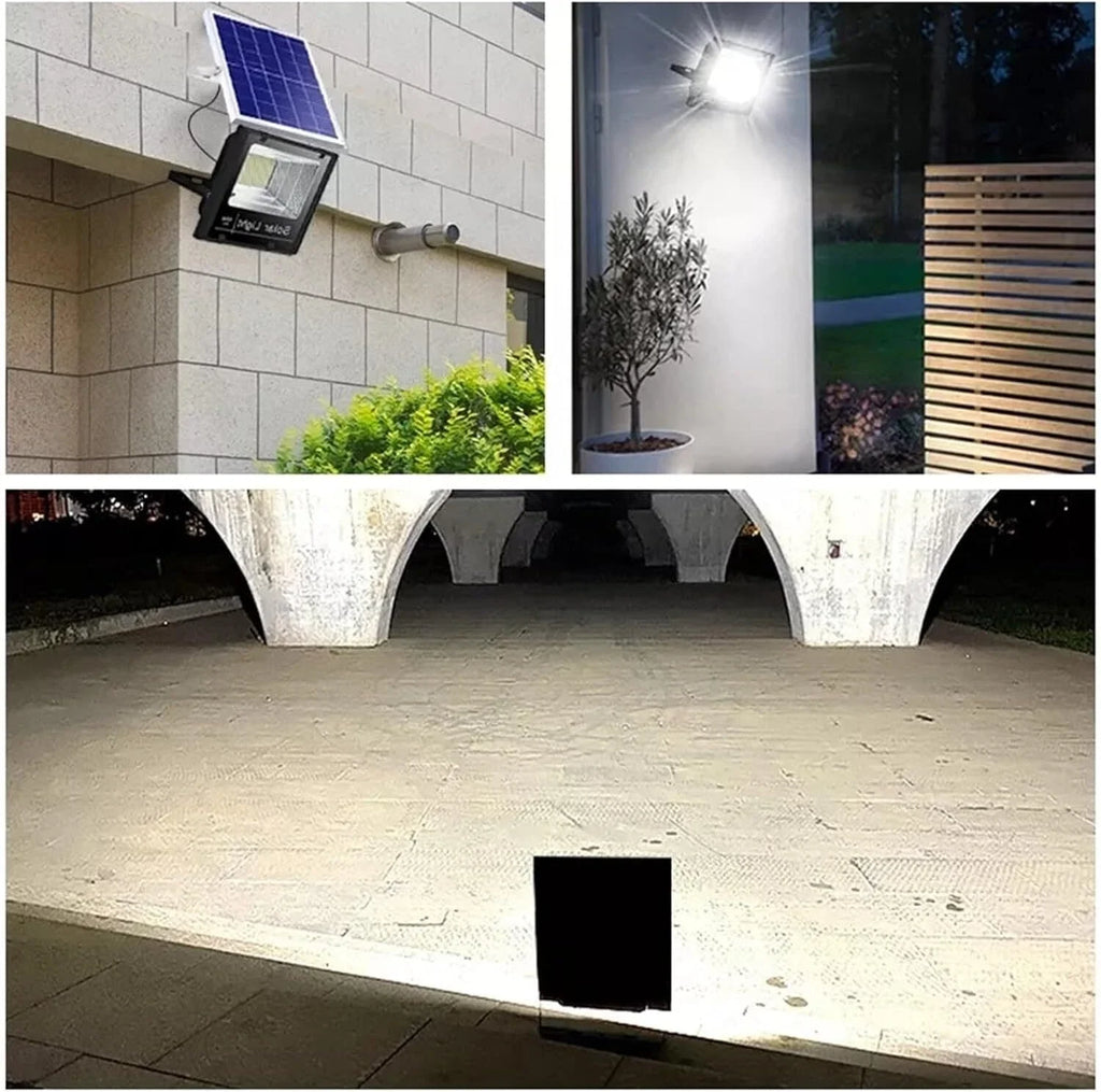 LED Solar Light Flood Lights Outdoor Solar Reflector Spotlights 65W With Remote Control For Garden Street