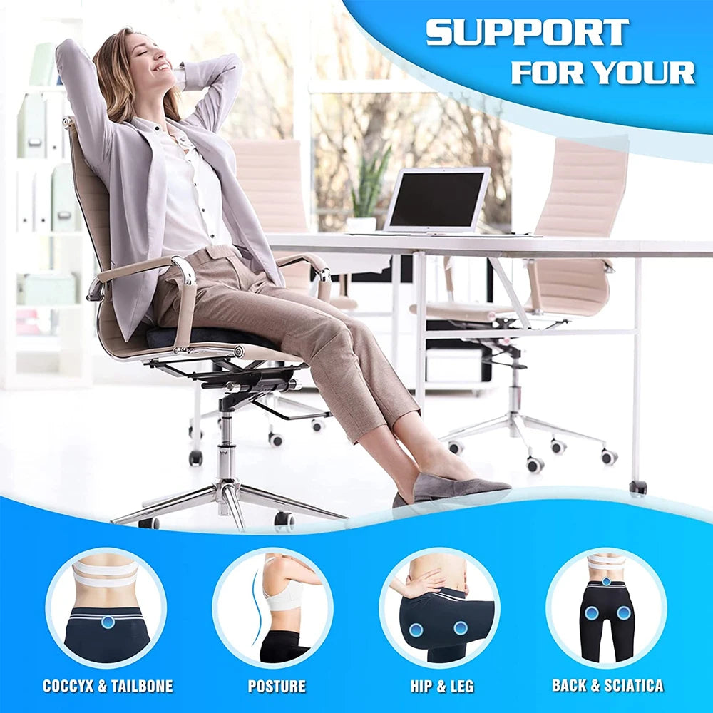 Gel Seat Cushion for Office Chair - Ergonomic Orthopedic Tidesmit Massage Cushion Tidesmit