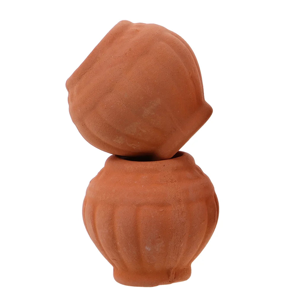 2Pcs Mini Terracotta Pots Clay Basins For Succulent Planter Flowerpot Nursery Garden Supplies Small Desktop Cactus Pot Planters