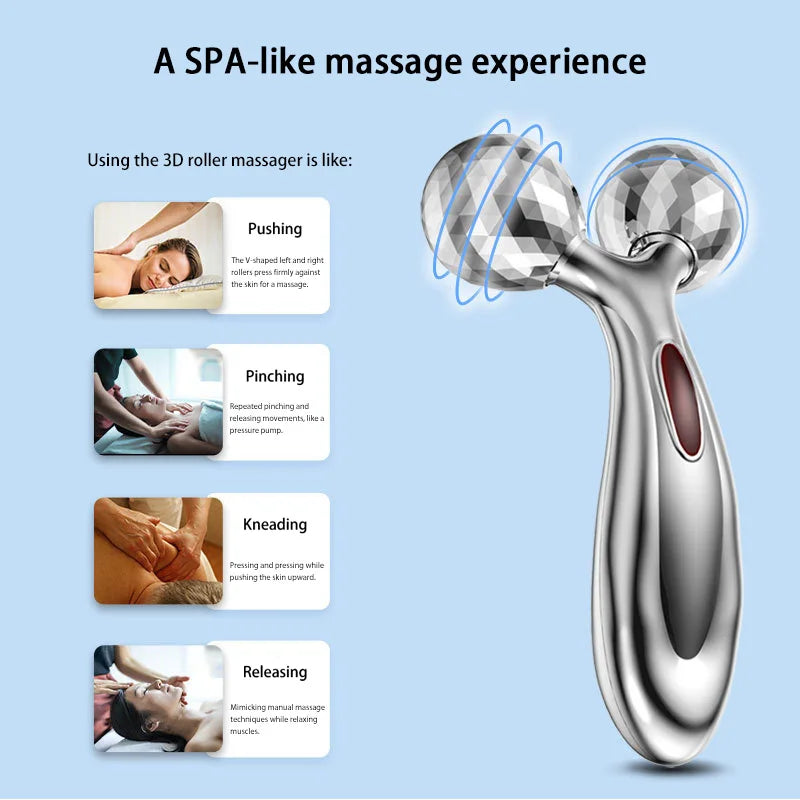 Y Shape Gua Sha Face Roller Set | Stainless Steel Home Spa Massager Relaxation Treatment Tidesmit