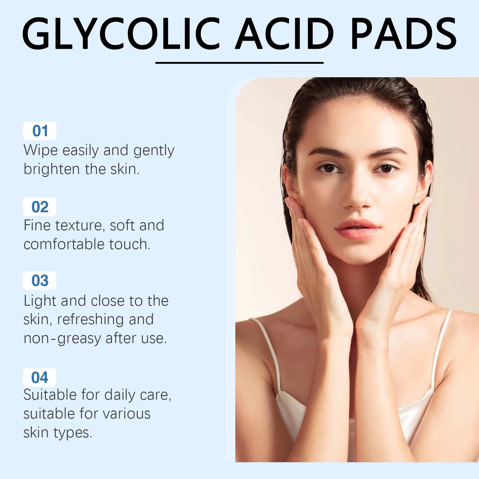 Glycolic Acid Exfoliating Pads | Salon-Quality Brightening Treatment Scrubs Treatments Tidesmit