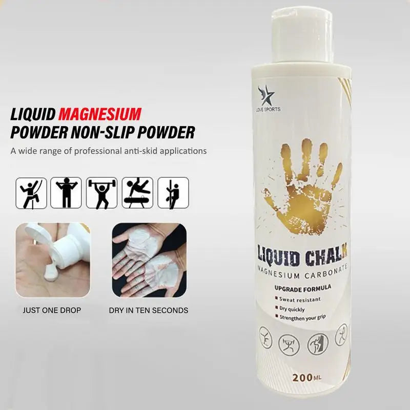 Sports Liquid Magnesium Powder Fitness Lifting Anti Slip Cream Grip Liquid Magnesium For Indoor Pole Dancing Rock Climbing Gym
