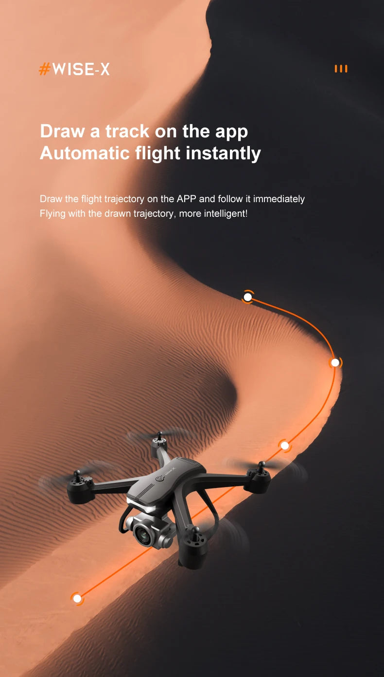 4K Dual Camera Drone: Foldable Beginner GPS Drone with Height Hold Tidesmit